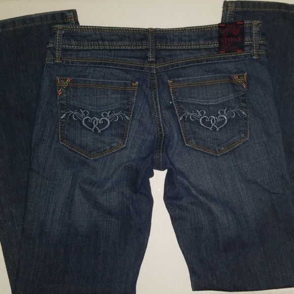 Stone Love Jeans Size 1 Fit & Flare Blue Denim - Picture 2 of 8